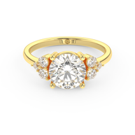 Yellow gold - Central diamond 2.0 ct - view 2