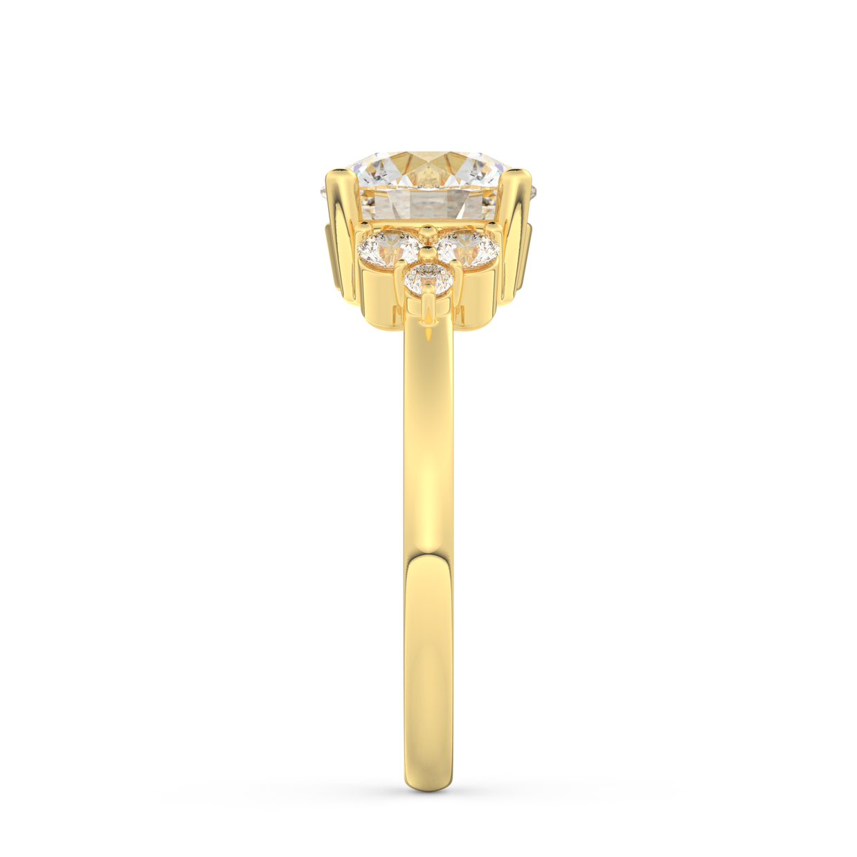 Yellow gold - Central diamond 2.0 ct - view 7