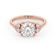 Rose gold - Central diamond 2.0 ct - view 2