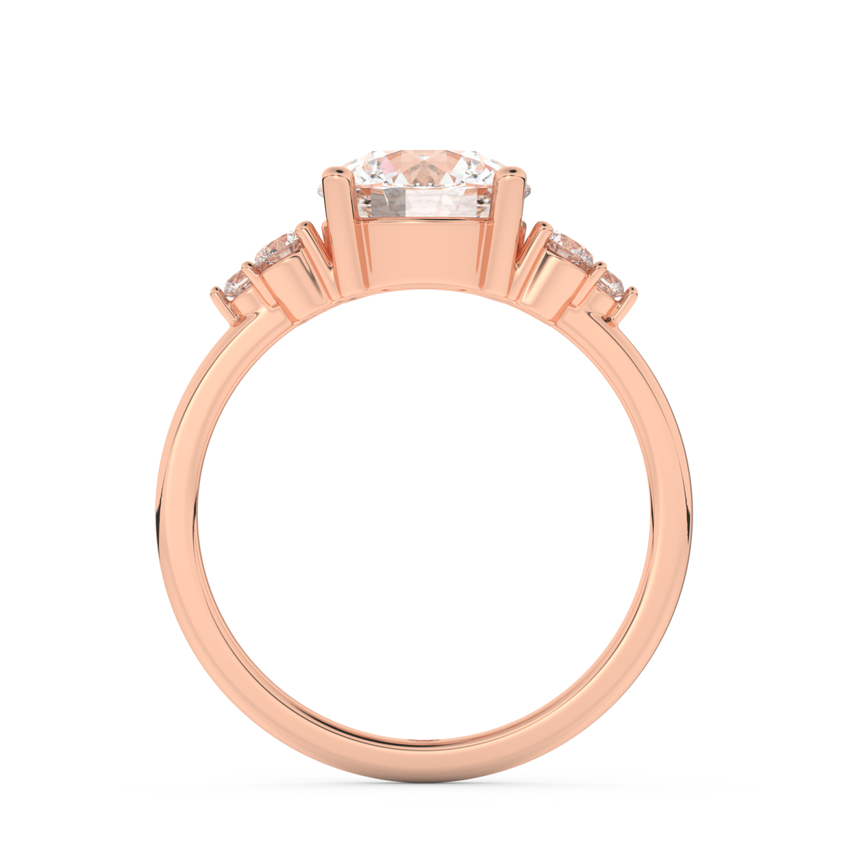 Rose gold - Central diamond 2.0 ct - view 6