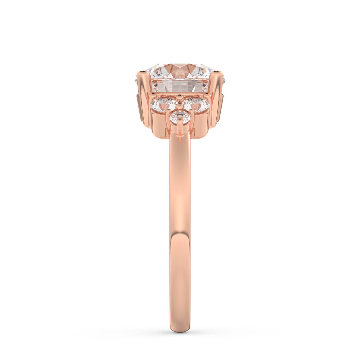 Rose gold - Central diamond 2.0 ct - view 7
