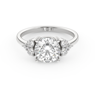 White gold - Central diamond 2.0 ct - view 2