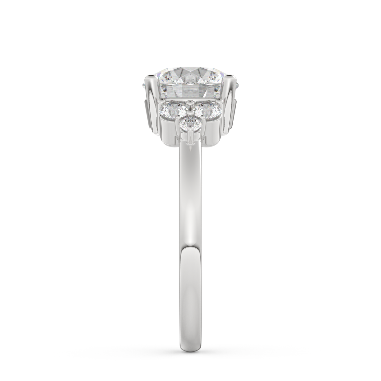 White gold - Central diamond 2.0 ct - view 7