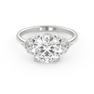 White gold - Central diamond 3.0 ct - view 2