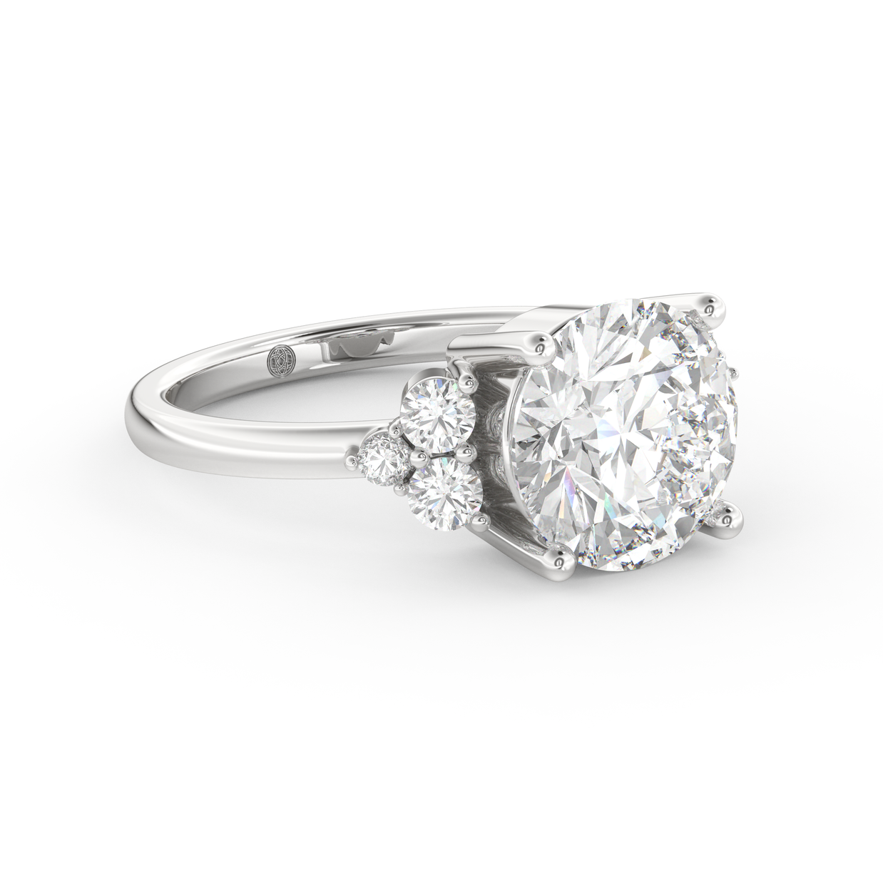 White gold - Central diamond 3.0 ct - view 3
