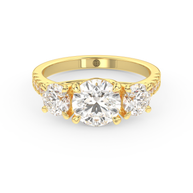 Yellow gold - Central diamond 1.5 ct - view 2