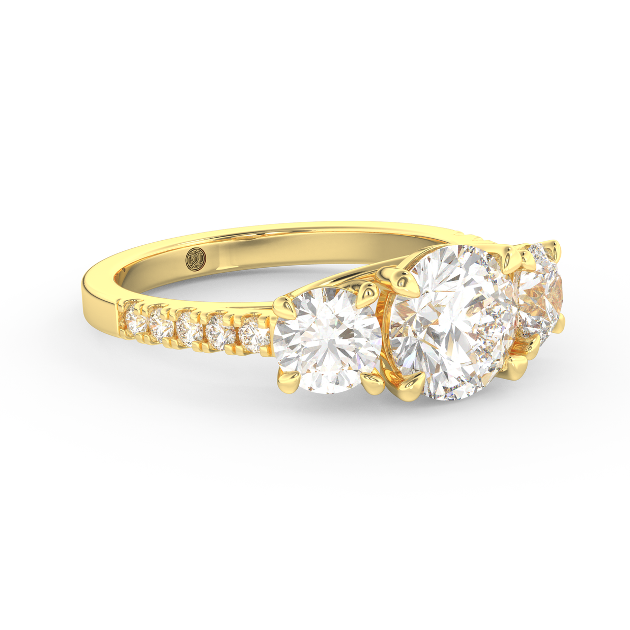Yellow gold - Central diamond 1.5 ct - view 3