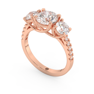 Rose gold - Central diamond 1.5 ct - view 1