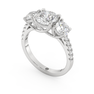 White gold - Central diamond 1.5 ct - view 1