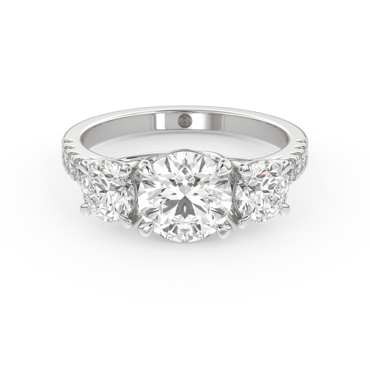 White gold - Central diamond 1.5 ct - view 2