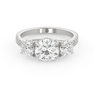 White gold - Central diamond 1.5 ct - view 2