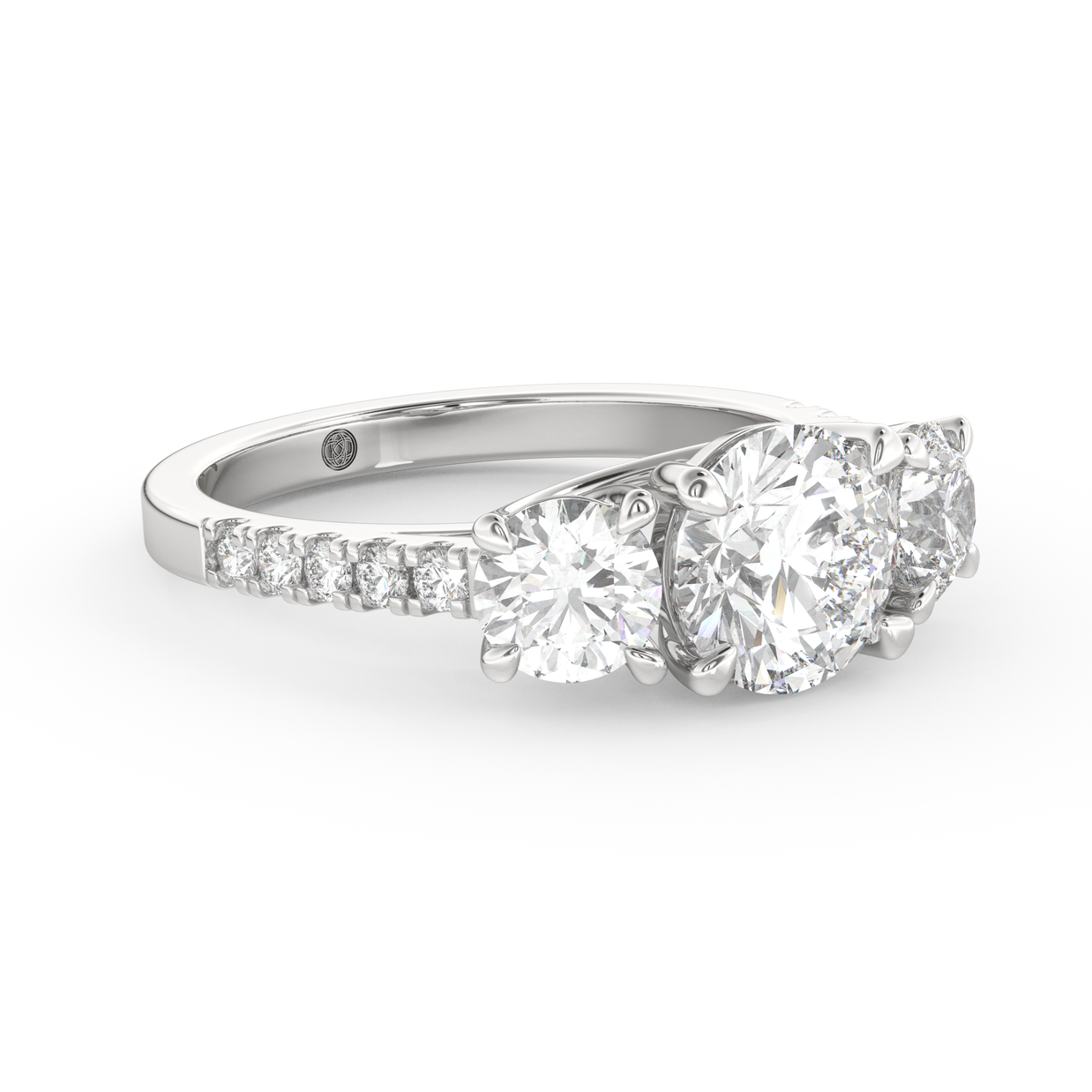 White gold - Central diamond 1.5 ct - view 3