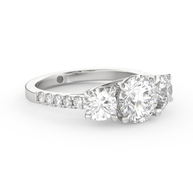 White gold - Central diamond 1.5 ct - view 3