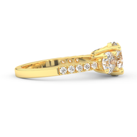 Yellow gold - Central diamond 2.0 ct - view 3