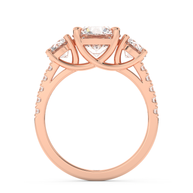 Rose gold - Central diamond 2.0 ct - view 6