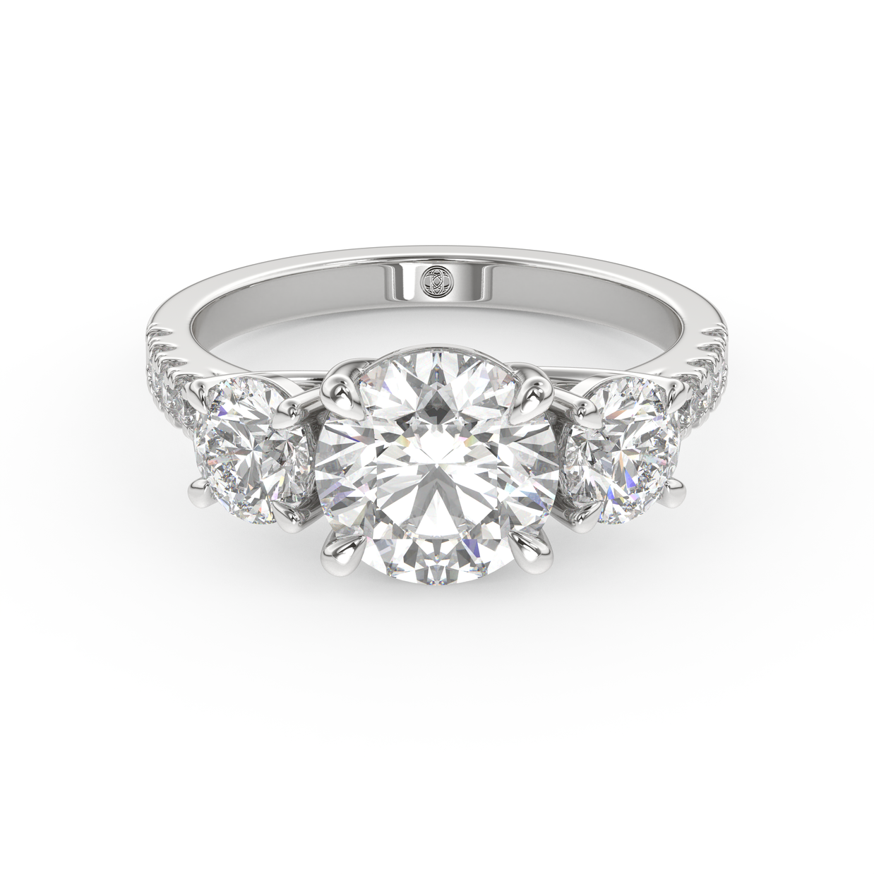 White gold - Central diamond 2.0 ct - view 2