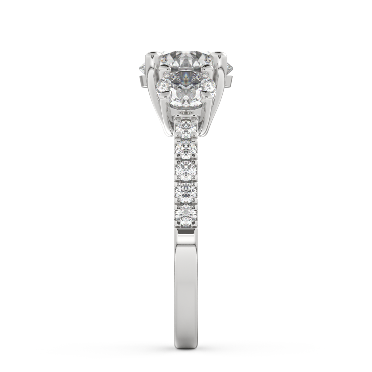 White gold - Central diamond 2.0 ct - view 7