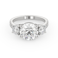 White gold - Central diamond 3.0 ct - view 2
