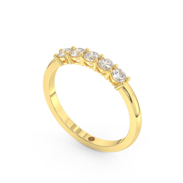 Band - Yellow gold 0.50 ct - view 1