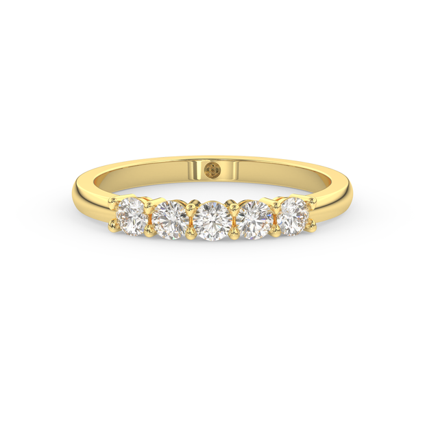 Band - Yellow gold 0.50 ct - view 2