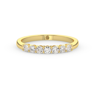 Band - Yellow gold 0.35 ct - view 2