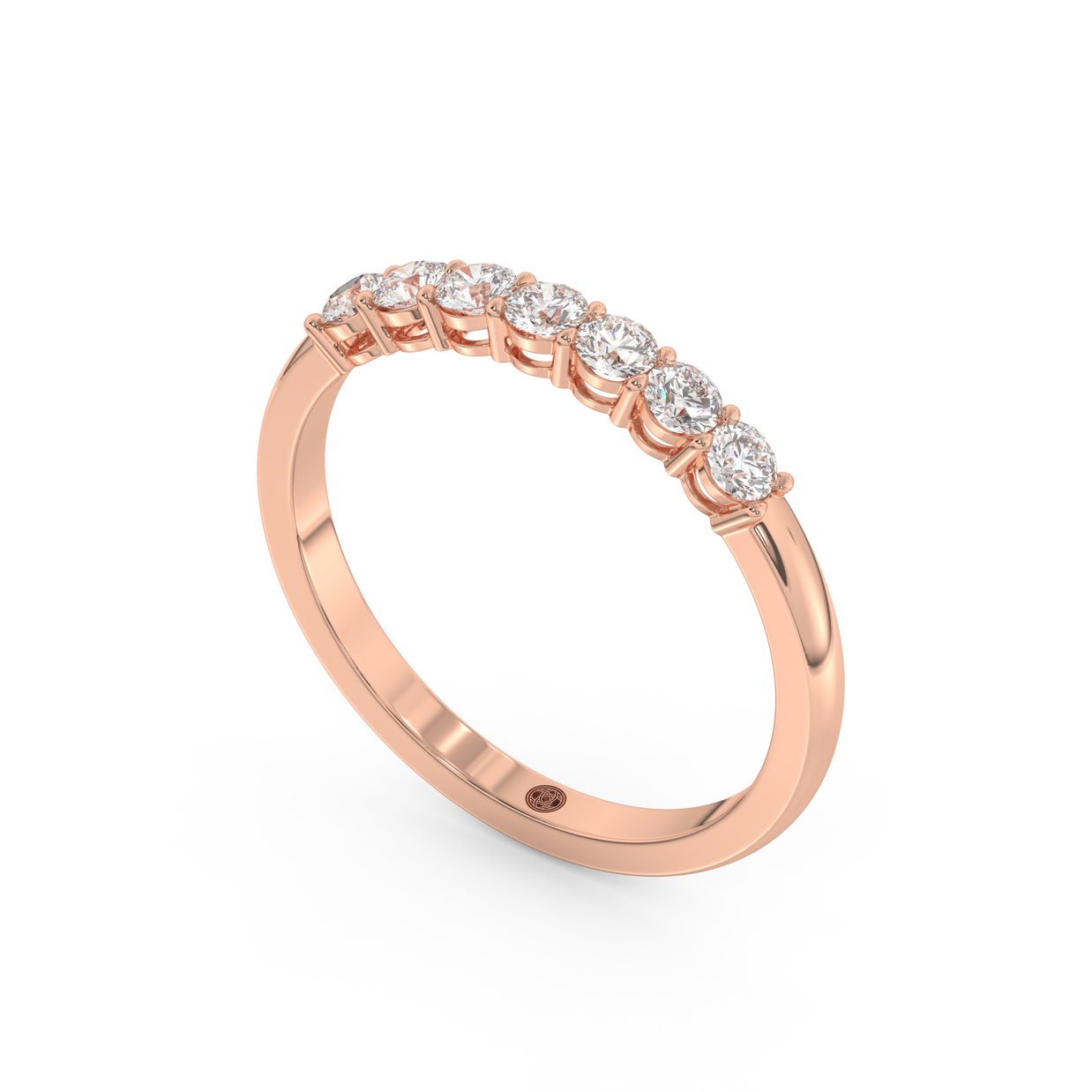 Band - Rose gold 0.35 ct - view 1