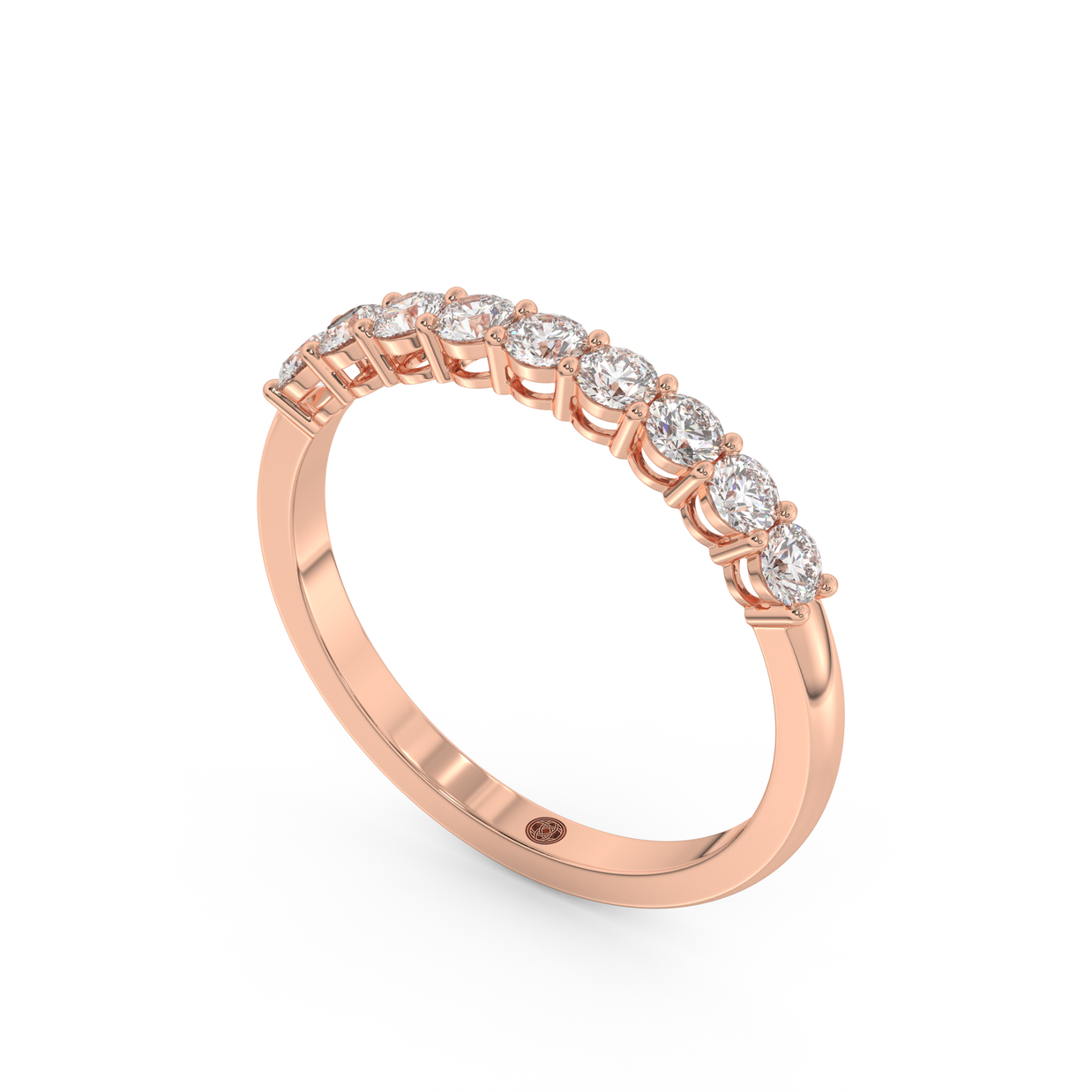 Band - Rose gold 0.45 ct - view 1